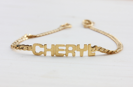 Mexican gold bracelets with 2025 names