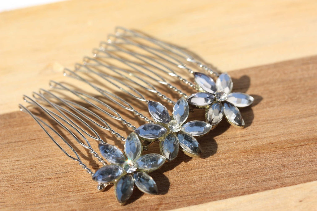 Vintage set of 2 crystal hair comb from Diament Jewelry, a gift shop in Washington, DC.