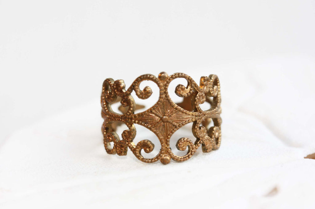 Filigree Gold Band Ring from Diament Jewelry, a gift shop in Washington, DC.