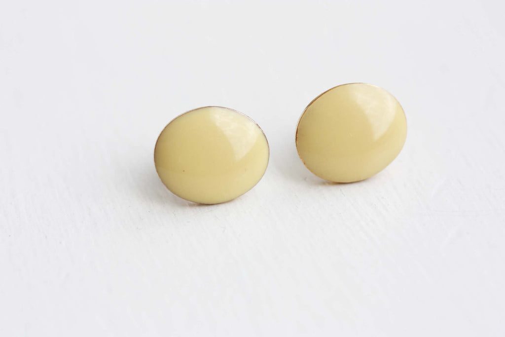 Yellow Oval Studs from Diament Jewelry, a gift shop in Washington, DC.