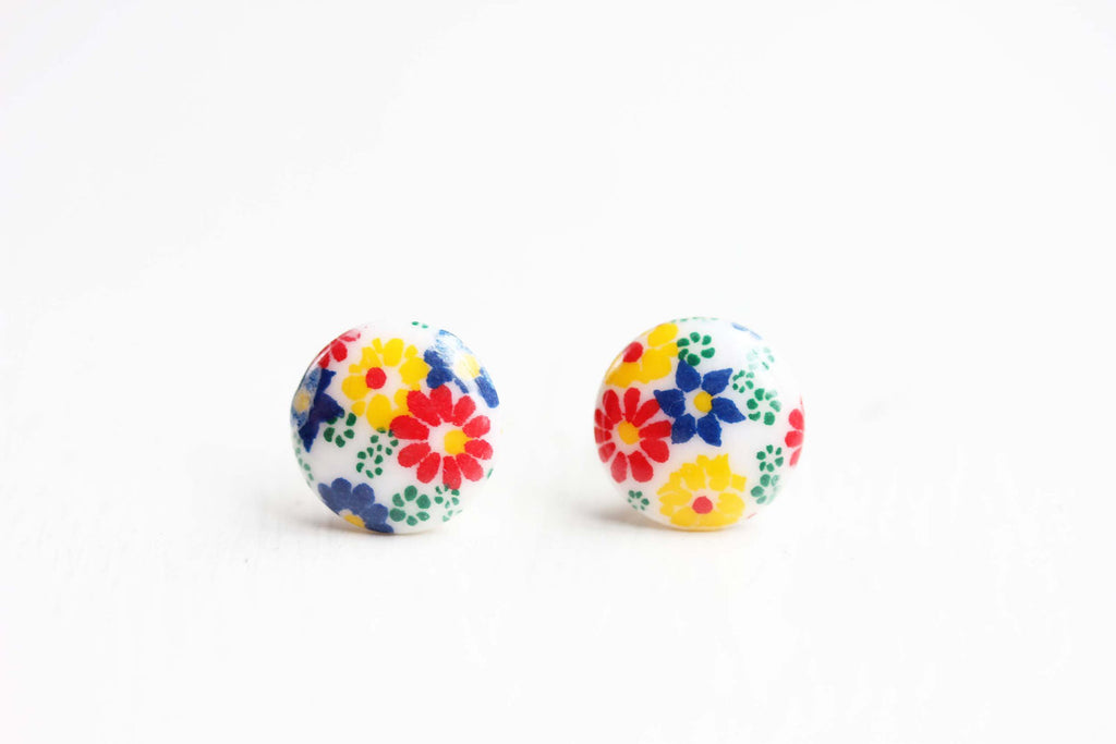 Flower bouquet studs from Diament Jewelry, a gift shop in Washington, DC.