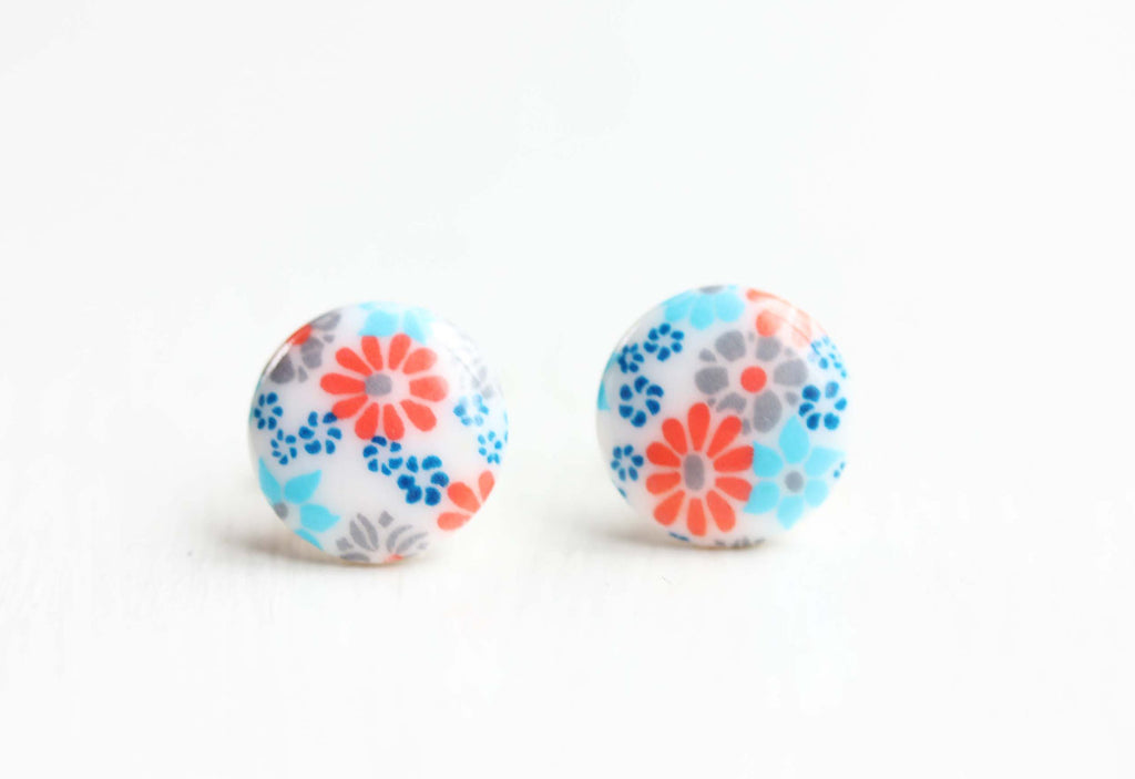 Pastel bouquet studs from Diament Jewelry, a gift shop in Washington, DC.