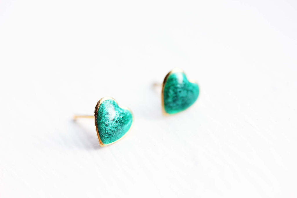 Swirl heart studs from Diament Jewelry, a gift shop in Washington, DC.