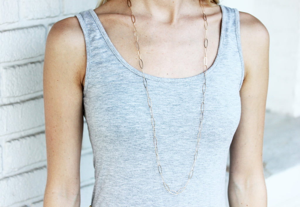 Gold Fill Chain Link Necklace from Diament Jewelry, a gift shop in Washington, DC.