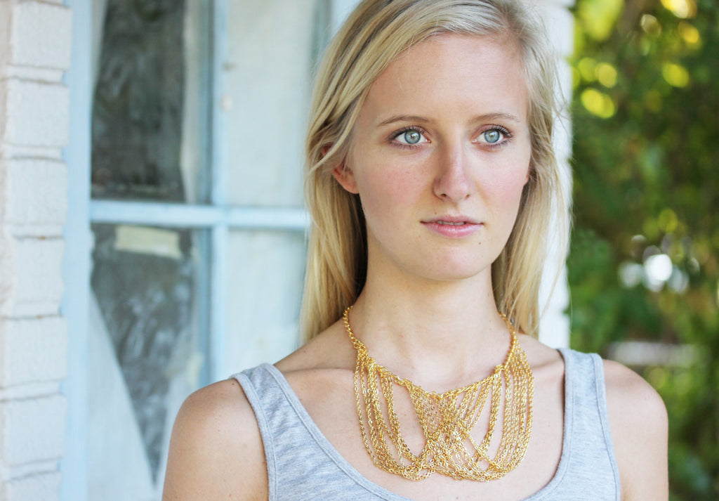 Tiered chain necklace from Diament Jewelry, a gift shop in Washington, DC.