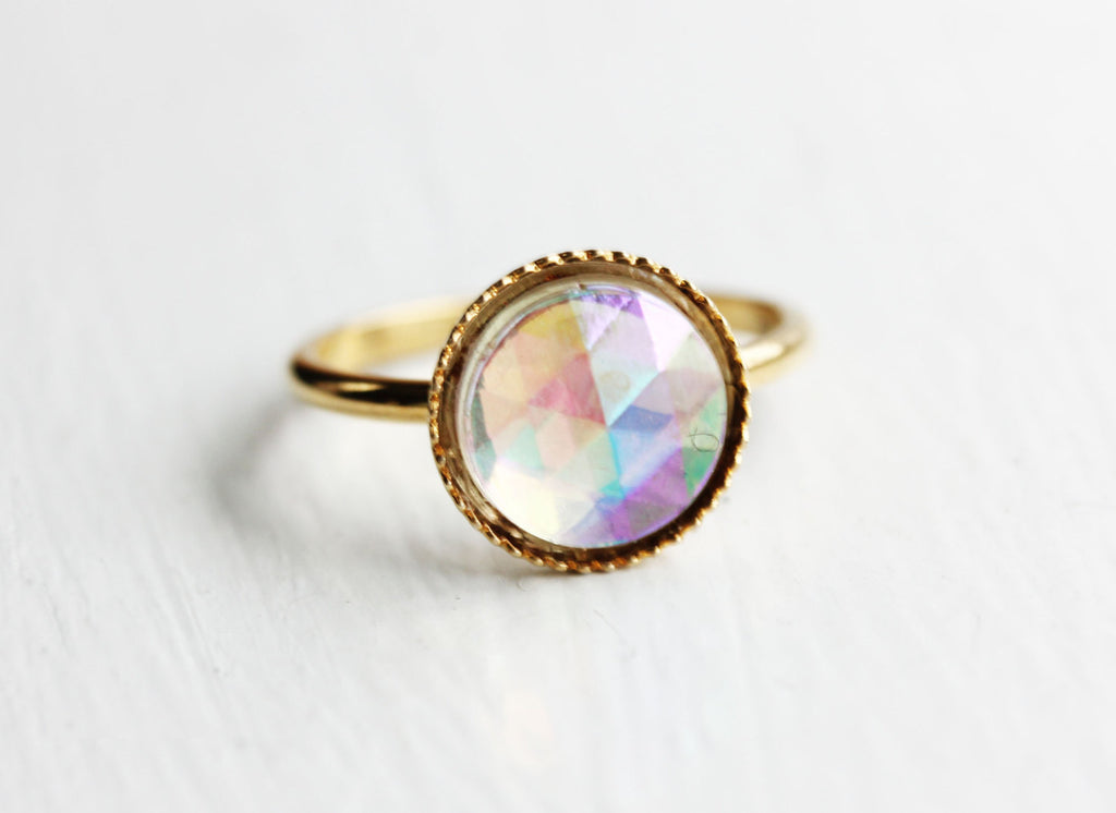 Celestial multicolor ring size 6 from Diament Jewelry, a gift shop in Washington, DC.